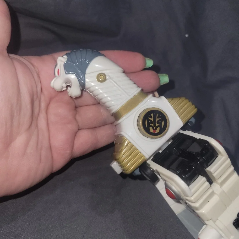 VTG MMRP POWER RANGERS WHITE SABAN EMPIRE1994 SWORD LAUNCHER W/ TIGERZORD